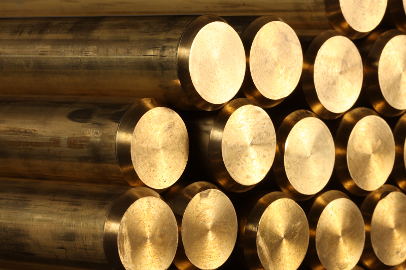 Round brass bars in rods detail Mario Crespi S.p.A.